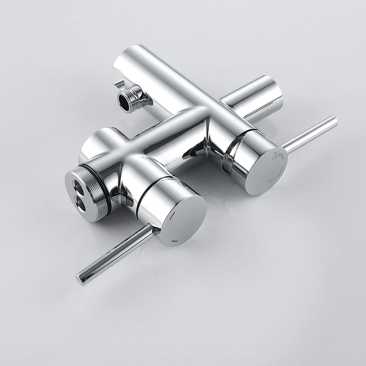 304 Stainless Steel Outdoor Shower Adjustable Height Freestanding Shower with Rainfall & Handheld Head
