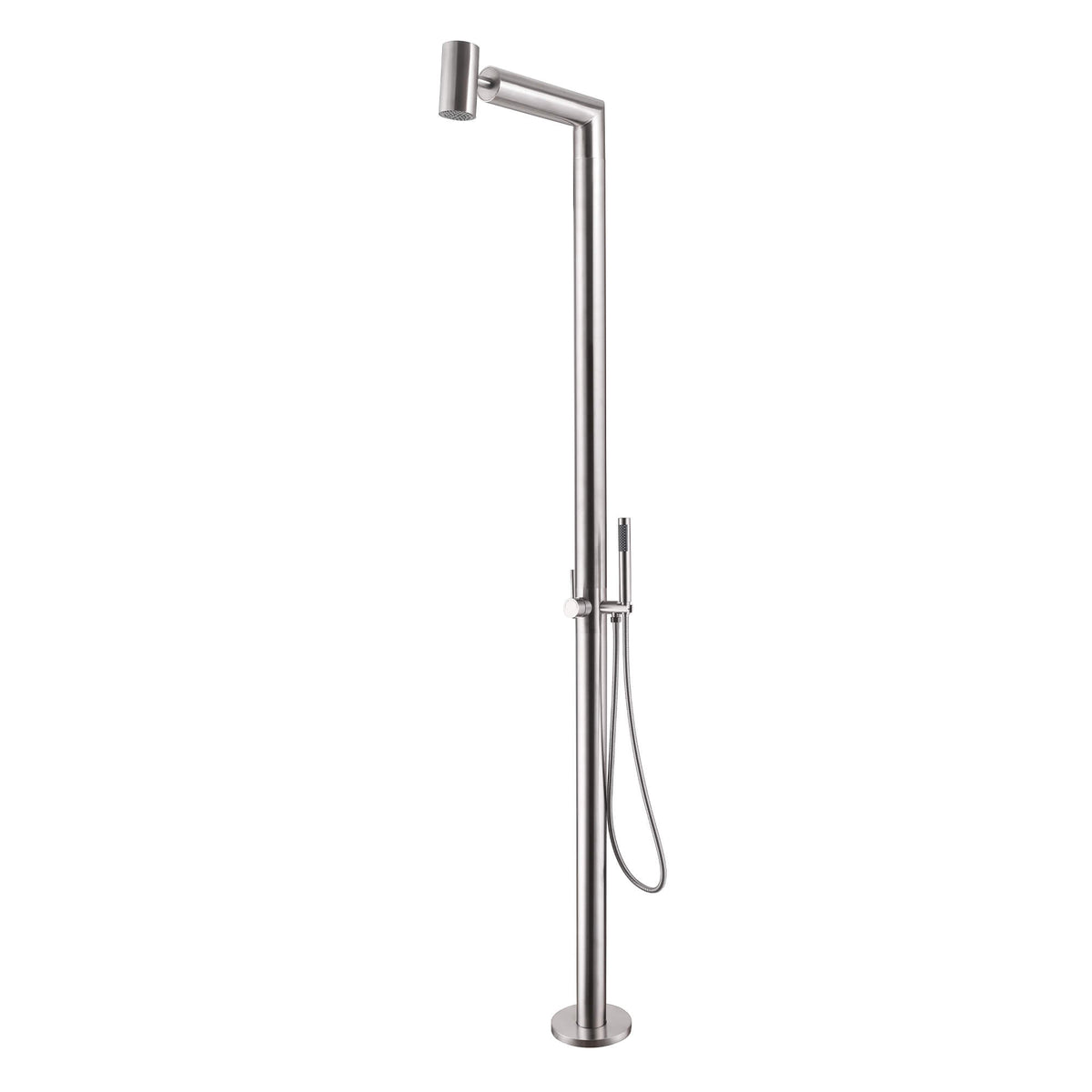 Freestanding Outdoor Shower with Handheld Sprayer 304 Stainless Steel Poolside Patio Shower System