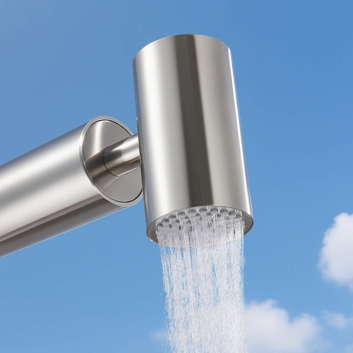 Freestanding Outdoor Shower with Handheld Sprayer 304 Stainless Steel Poolside Patio Shower System