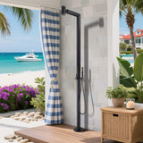 Freestanding Outdoor Shower with Handheld Sprayer 304 Stainless Steel Poolside Patio Shower System