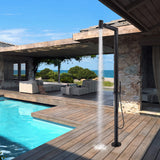 Freestanding Outdoor Shower with Handheld Sprayer 304 Stainless Steel Poolside Patio Shower System