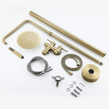 Stainless Steel Outdoor Shower Adjustable Height Freestanding Shower with Rainfall & Handheld Head