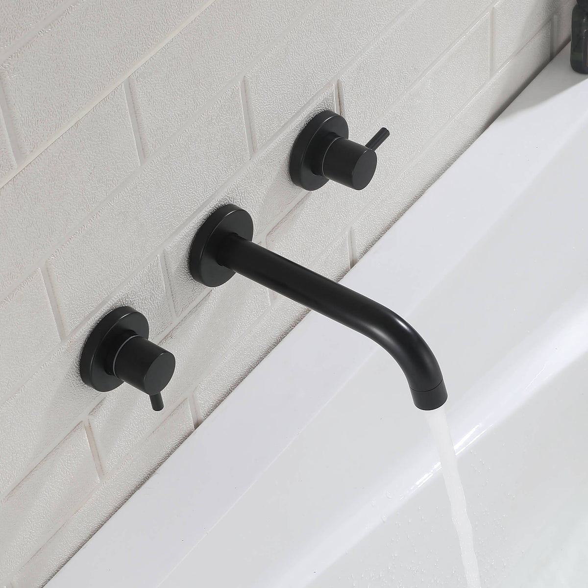 High-Flow Wall-Mounted Tub Filler with Dual Handles