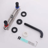 High Flow Wall-Mounted Tub Filler with Rough-In Valve 304 Stainless Steel Dual Handle Bathtub Faucet