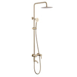 3-in-1 Stainless Steel Outdoor Shower System with Rainfall Shower Handheld Spray and Foot Wash