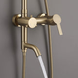 3-Function 304 Stainless Steel Wall-Mounted Outdoor Shower System