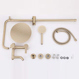 3-Function 304 Stainless Steel Wall-Mounted Outdoor Shower System