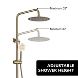 3-Function 304 Stainless Steel Wall-Mounted Outdoor Shower System