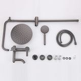 3-Function 304 Stainless Steel Wall-Mounted Outdoor Shower System