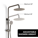 3-Function 304 Stainless Steel Wall-Mounted Outdoor Shower System