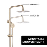 3-in-1 Outdoor Shower Set Adjustable Handheld, Rainfall & Foot Wash