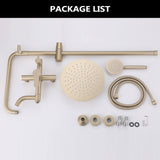 3-in-1 Outdoor Shower Set Adjustable Handheld, Rainfall & Foot Wash