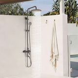 3-in-1 Outdoor Shower Set Adjustable Handheld, Rainfall & Foot Wash