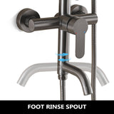 3-in-1 Outdoor Shower Set Adjustable Handheld, Rainfall & Foot Wash