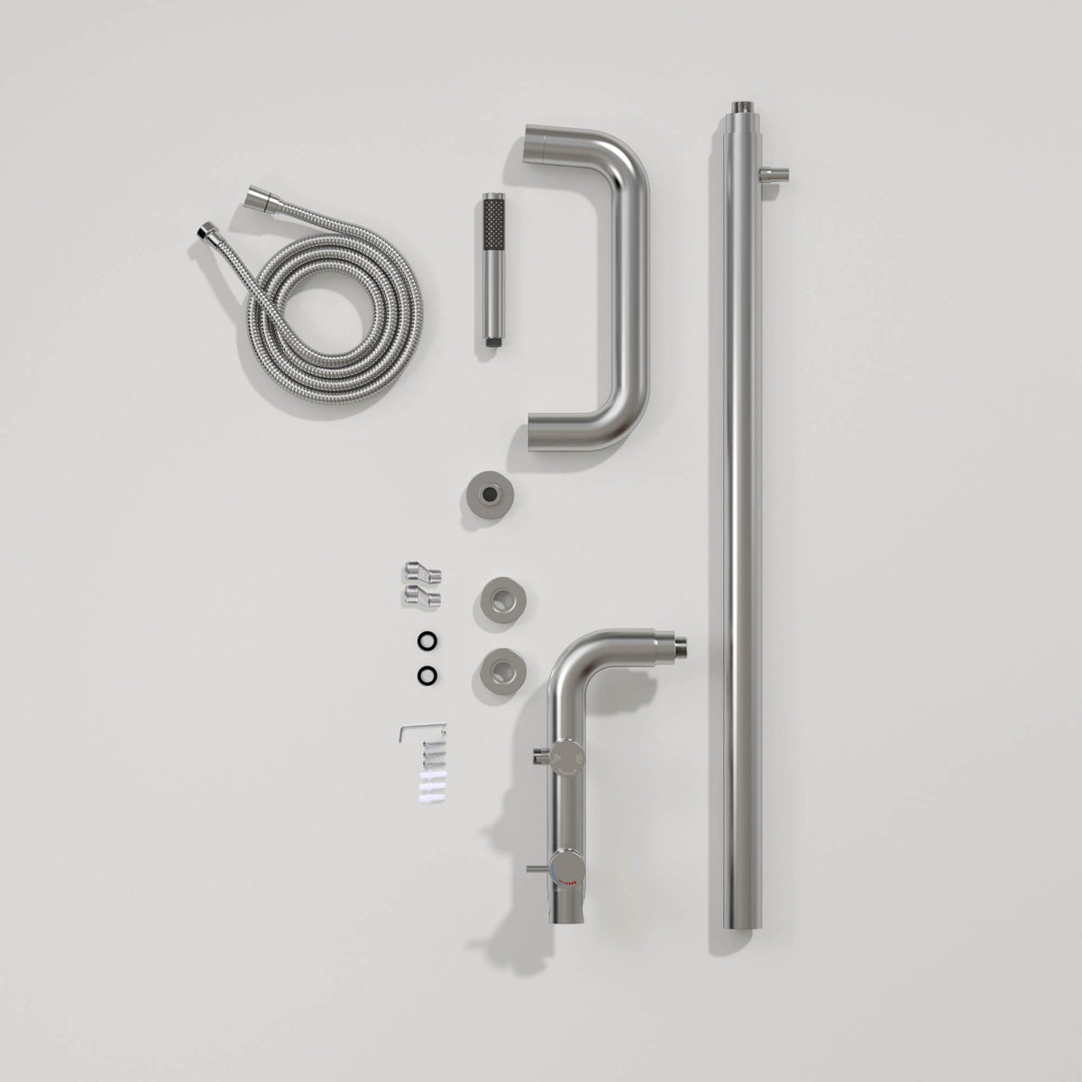 304 Stainless Steel Outdoor Shower System with Handheld Hot & Cold