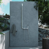 304 Stainless Steel Outdoor Shower with Handheld Shower Wall-Mounted Pool & Garden Shower