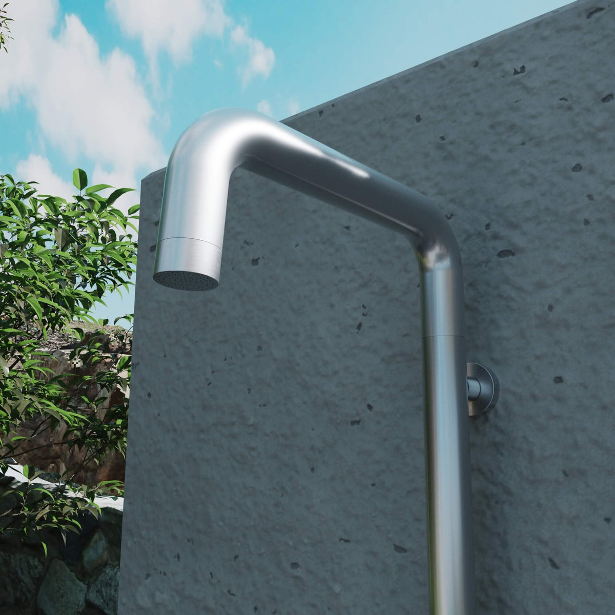 304 Stainless Steel Outdoor Shower System with Handheld Hot & Cold