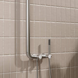 304 Stainless Steel Outdoor Shower with Handheld Shower Wall-Mounted Pool & Garden Shower