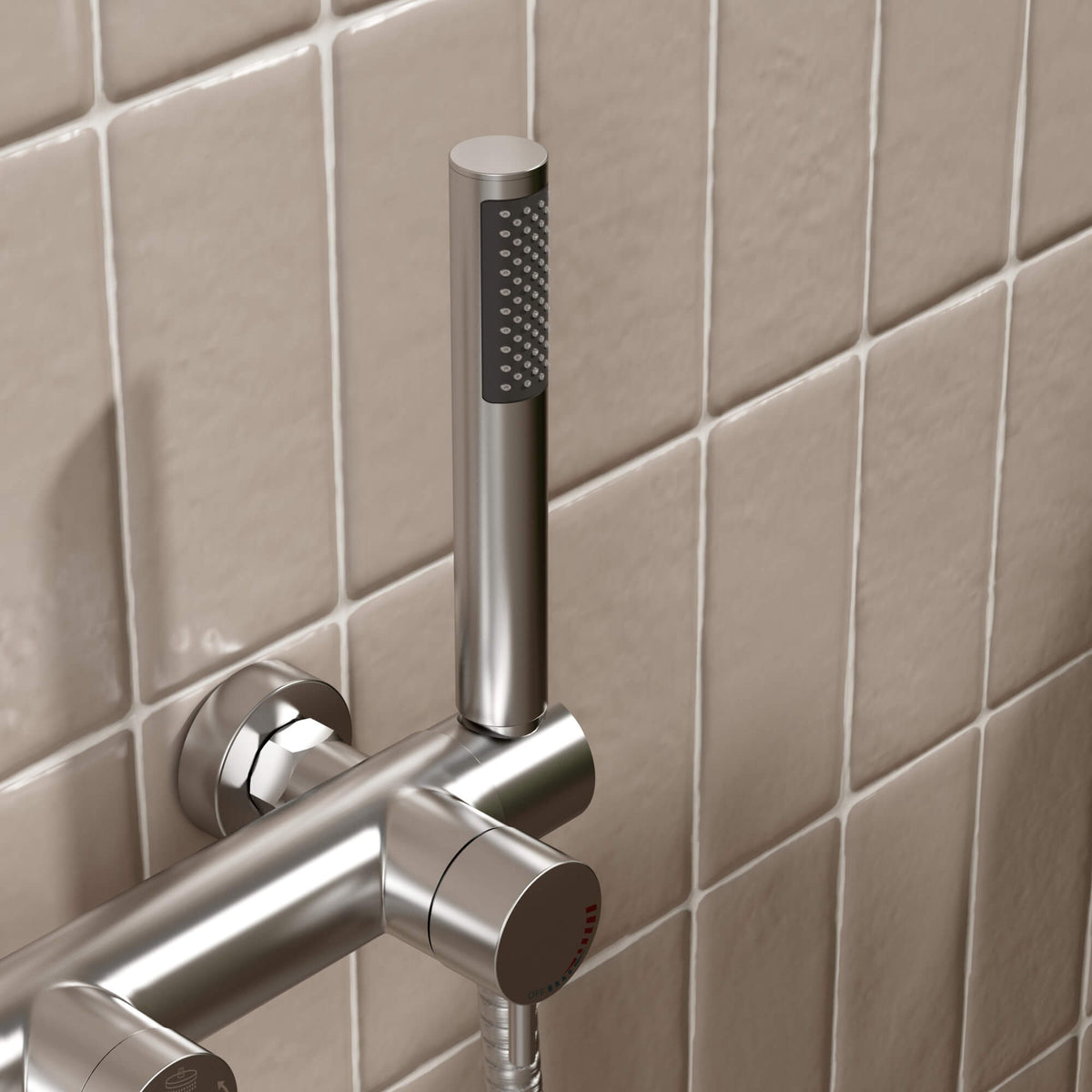 304 Stainless Steel Outdoor Shower System with Handheld Hot & Cold