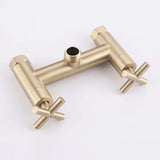 Outdoor Shower Fixtures with 10-Inch Rainfall Shower Head and Dual Handle Control