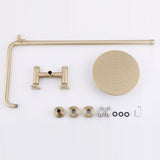 Outdoor Shower Fixtures with 10-Inch Rainfall Shower Head and Dual Handle Control