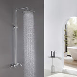Outdoor Shower Fixtures with 10-Inch Rainfall Shower Head and Dual Handle Control