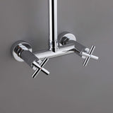 Outdoor Shower Fixtures with 10-Inch Rainfall Shower Head and Dual Handle Control