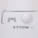 Outdoor Shower Fixtures with 10-Inch Rainfall Shower Head and Dual Handle Control