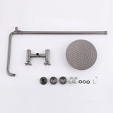 Outdoor Shower Fixtures with 10-Inch Rainfall Shower Head and Dual Handle Control