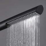 304 Stainless Steel Freestanding Outdoor Shower with Handheld Sprayer and Storage Shelf