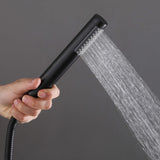 304 Stainless Steel Freestanding Outdoor Shower with Handheld Sprayer and Storage Shelf