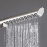 304 Stainless Steel Freestanding Outdoor Shower with Handheld Sprayer and Storage Shelf