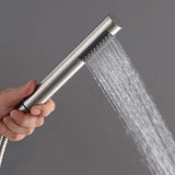 304 Stainless Steel Freestanding Outdoor Shower with Handheld Sprayer and Storage Shelf