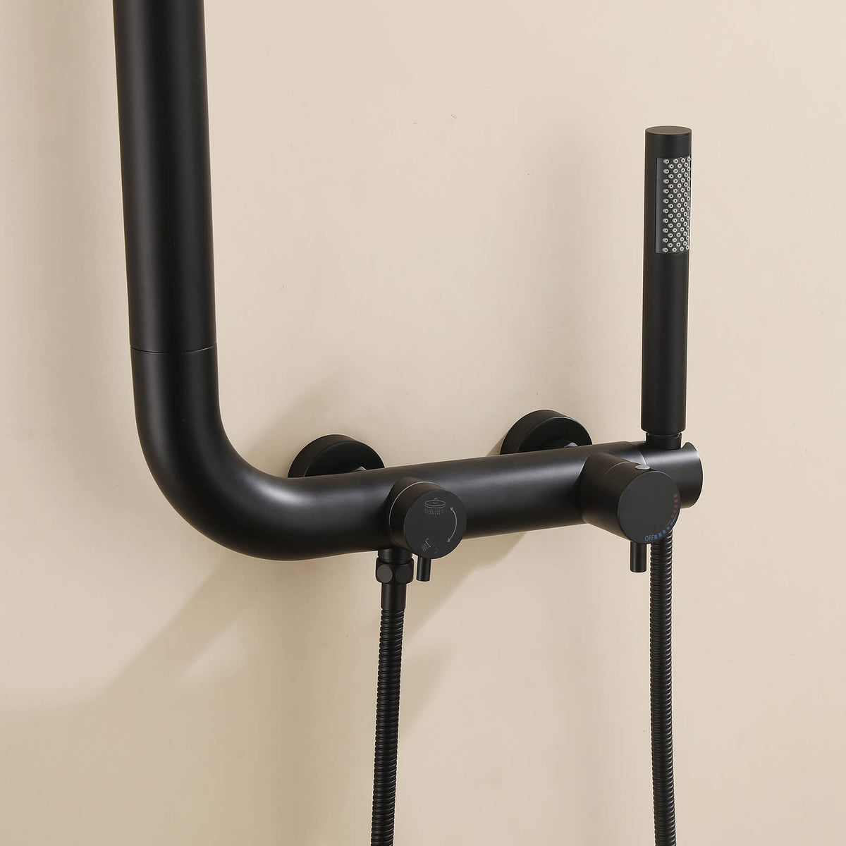 304 Stainless Steel Outdoor Shower System with Handheld Hot & Cold