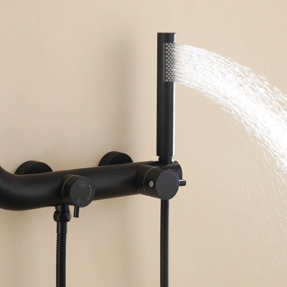 304 Stainless Steel Outdoor Shower System with Handheld Hot & Cold