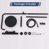 3-Function Thermostatic Shower Set with Rainfall Shower and Handheld Wand