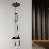 3-Function Thermostatic Shower Set with Rainfall Shower and Handheld Wand