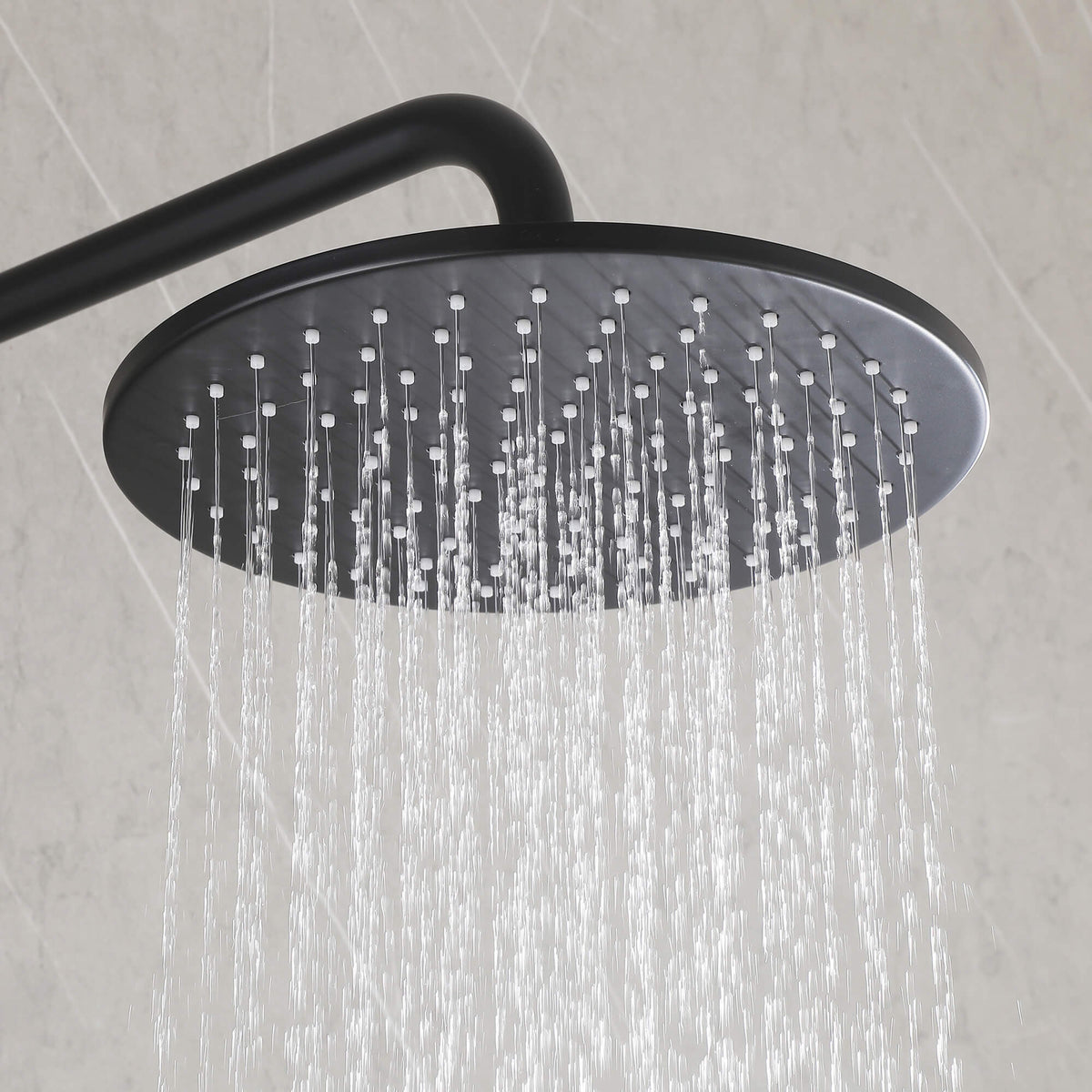 3-Function Thermostatic Shower Set with Rainfall Shower and Handheld Wand