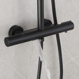 3-Function Thermostatic Shower Set with Rainfall Shower and Handheld Wand