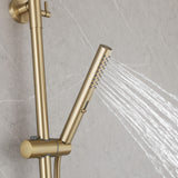 3-Function Thermostatic Shower Set with Rainfall Shower and Handheld Wand