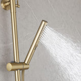 3-Function Thermostatic Shower Set with Rainfall Shower and Handheld Wand