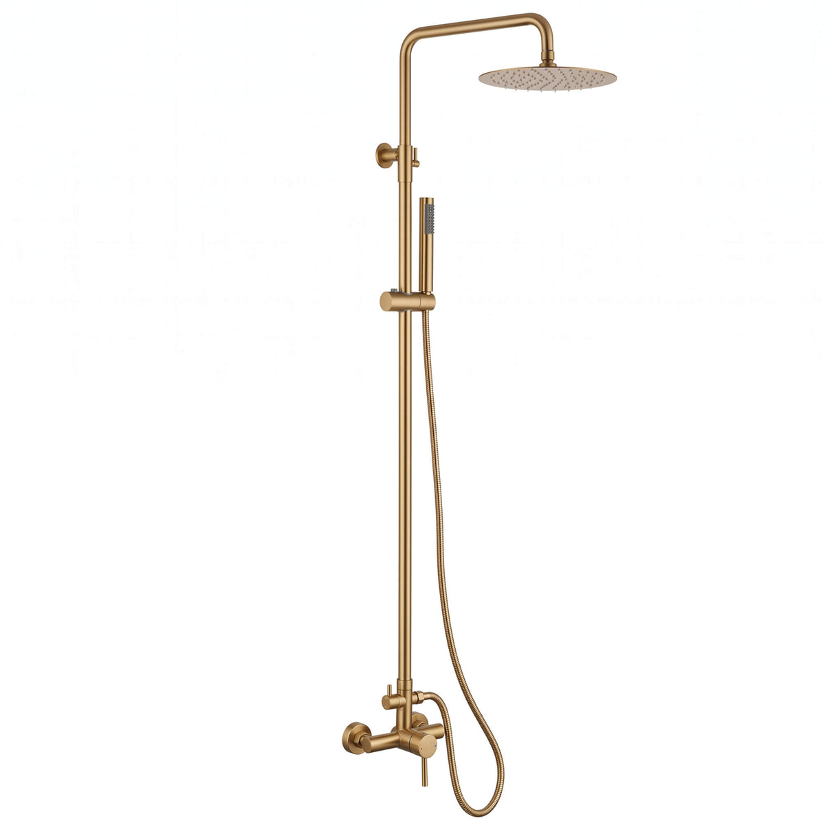 316 Stainless Steel Wall-Mounted Outdoor Shower with Rainfall Shower Head and Handheld Sprayer