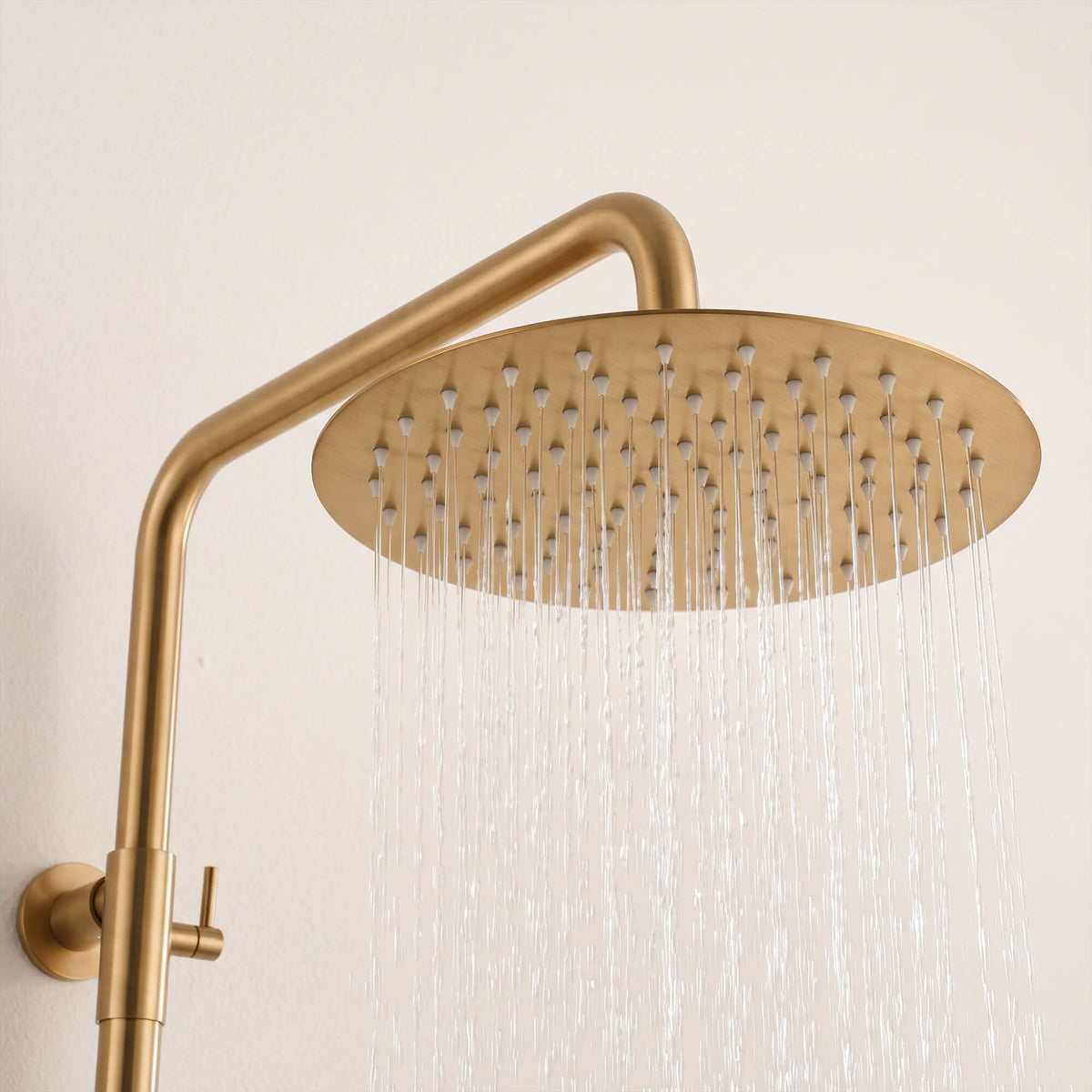 316 Stainless Steel Wall-Mounted Outdoor Shower with Rainfall Shower Head and Handheld Sprayer