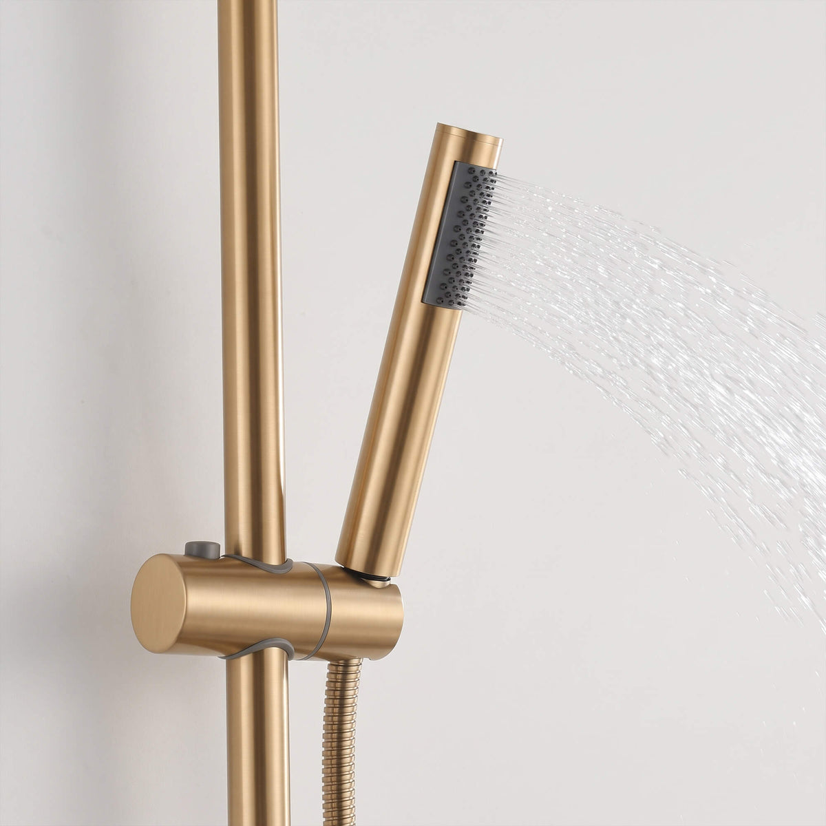 316 Stainless Steel Wall-Mounted Outdoor Shower with Rainfall Shower Head and Handheld Sprayer