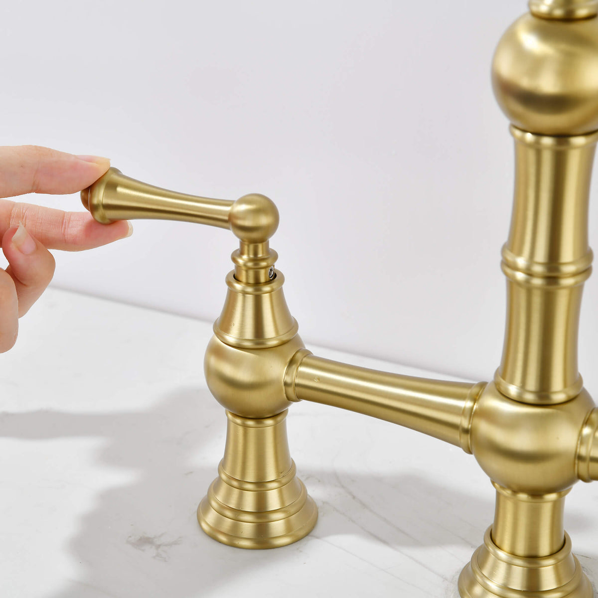 Traditional Bridge Kitchen Faucet with Side Spray