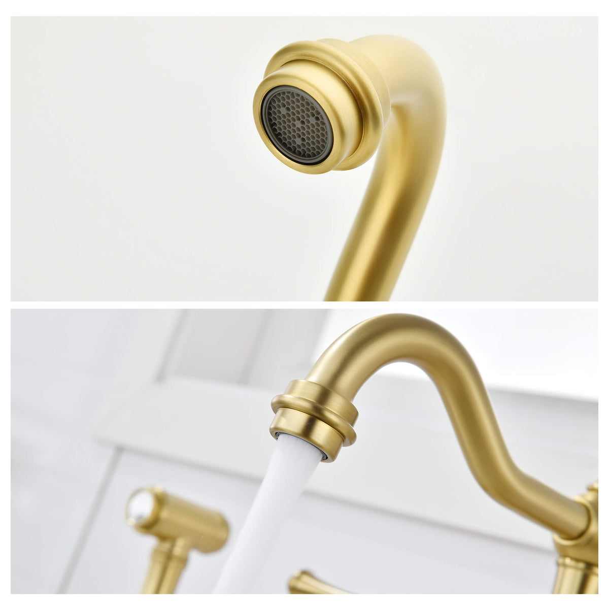 Traditional Bridge Kitchen Faucet with Side Spray