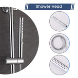 3-Function Thermostatic Shower Set with Rainfall Shower and Handheld Wand