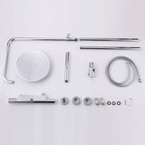 3-Function Thermostatic Shower Set with Rainfall Shower and Handheld Wand