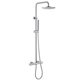 3-Function Thermostatic Shower Set with Rainfall Shower and Handheld Wand
