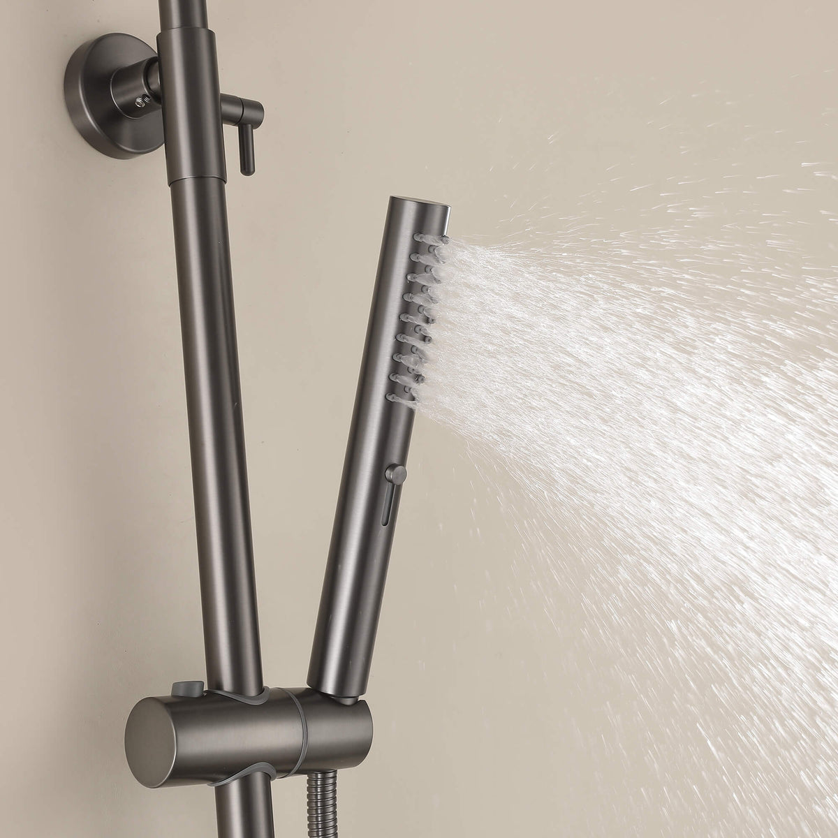 3-Function Thermostatic Shower Set with Rainfall Shower and Handheld Wand